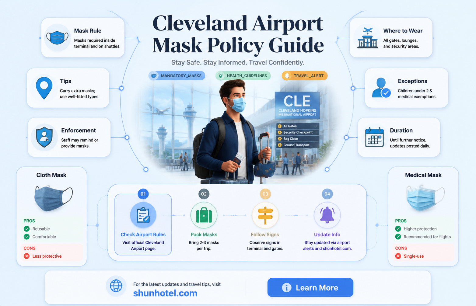 are masks required at cleveland airport