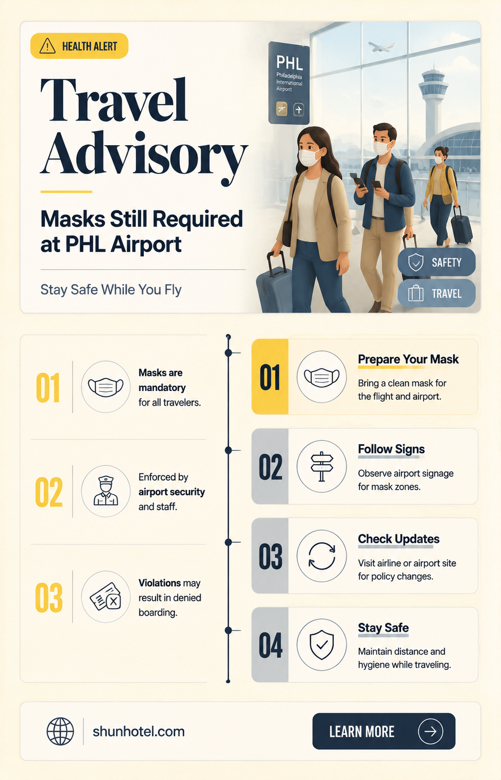 are masks required in phl airport