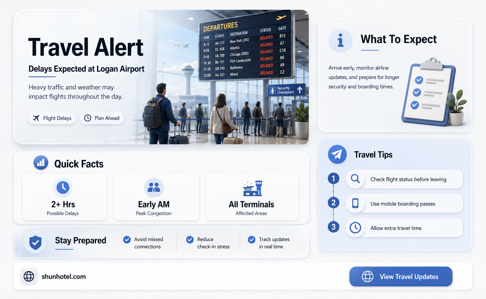 are there delays at logan airport