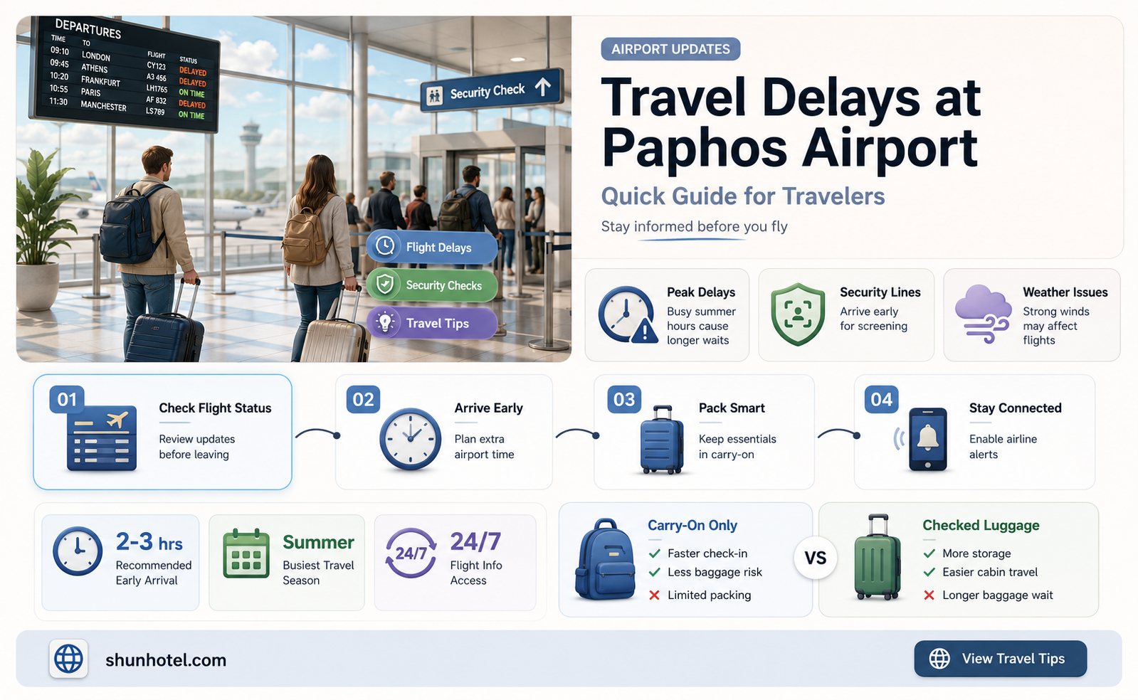 are there delays at paphos airport