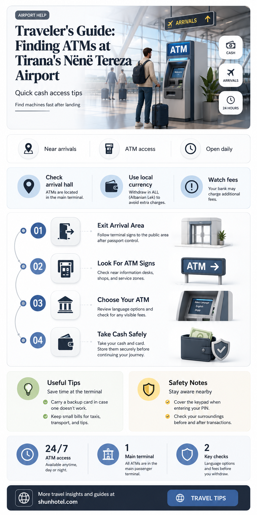 are there atms at narta airport