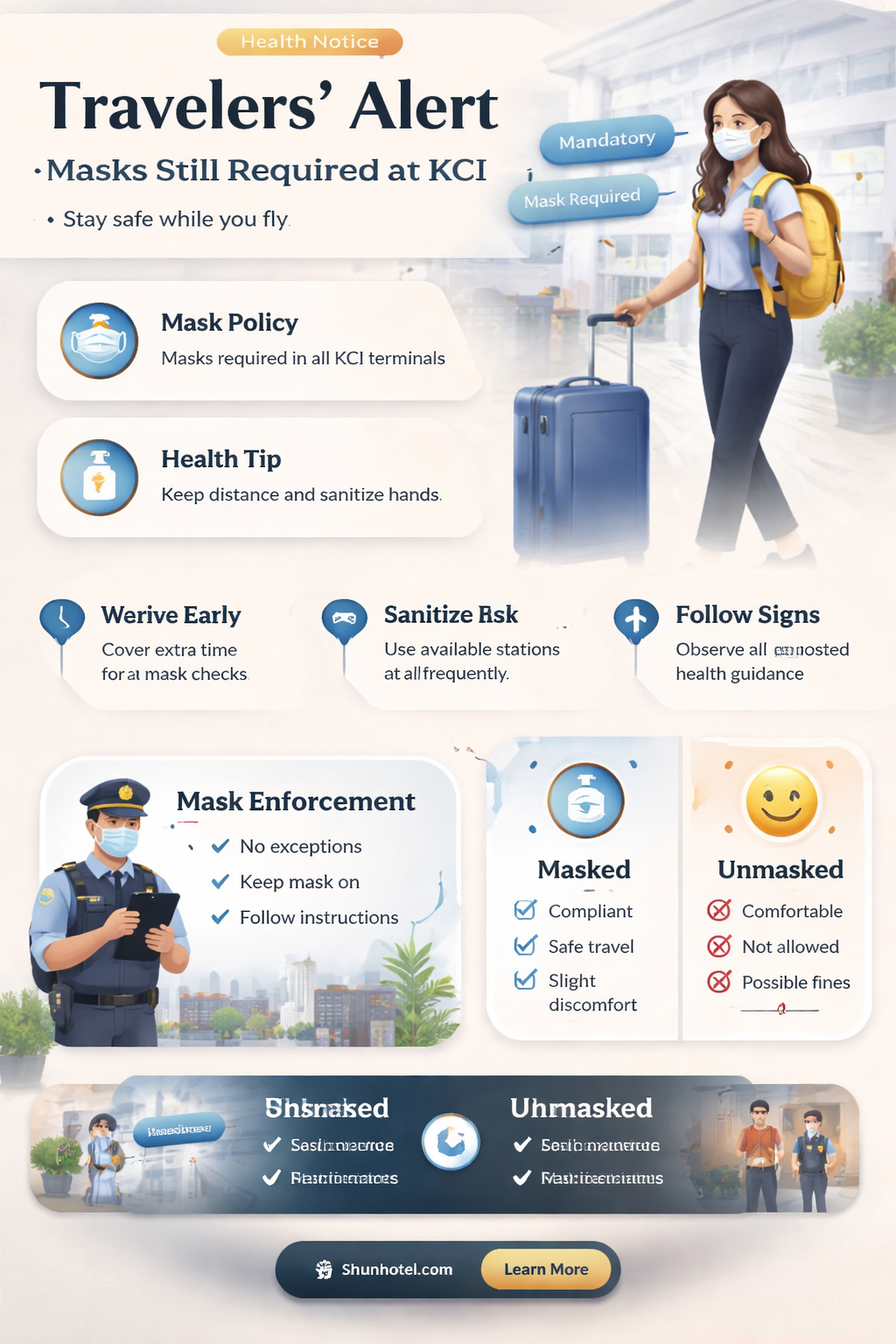 are masks required at kci airport