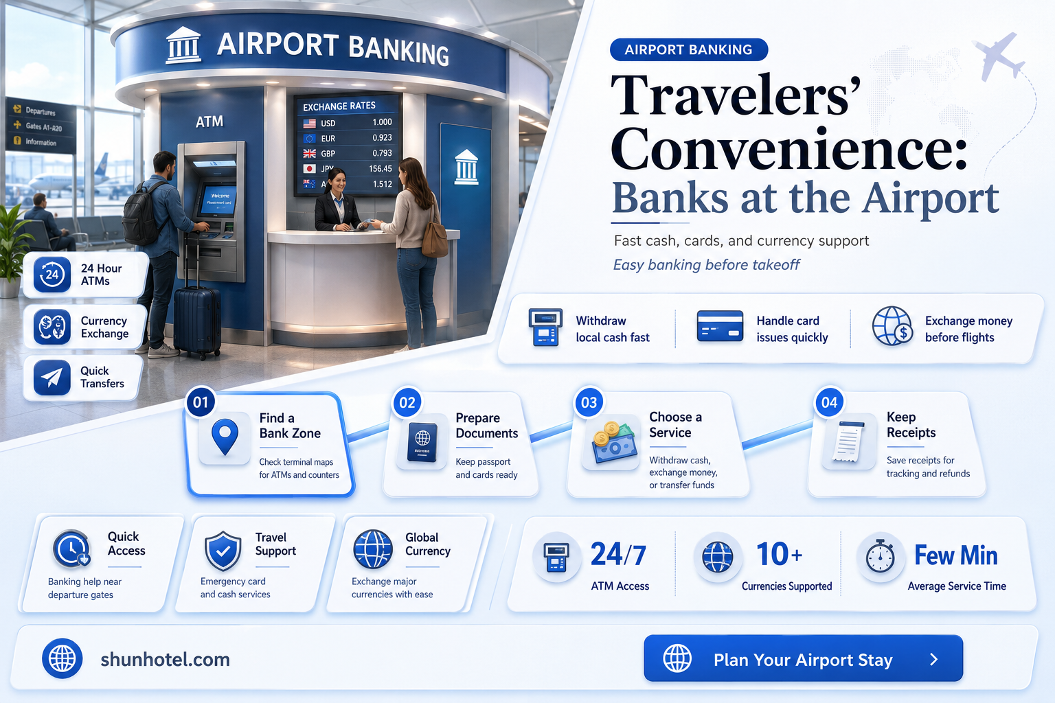 are there banks at the airport