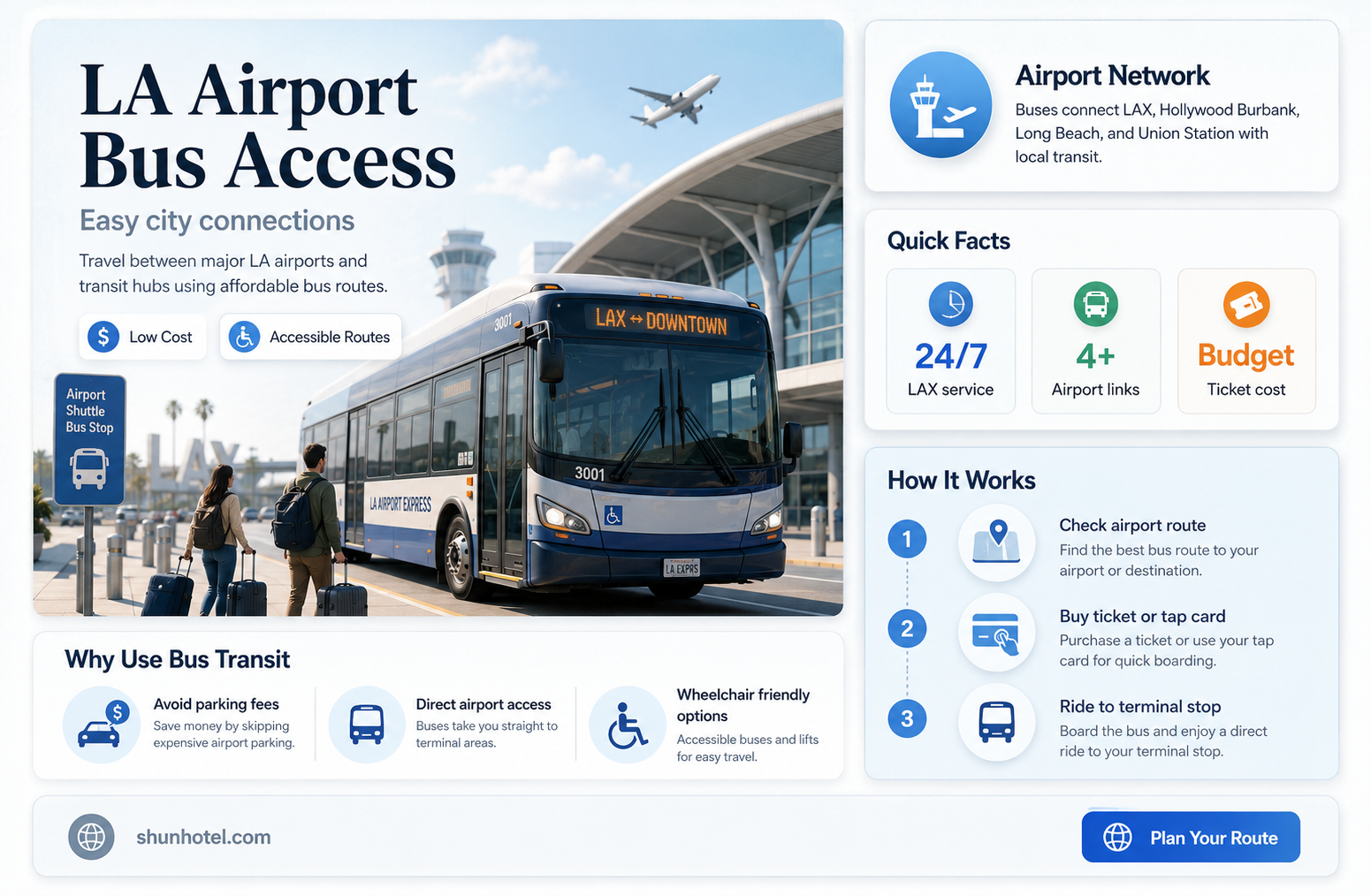 are there buses between la airports