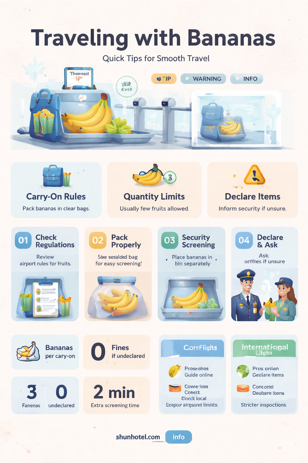 are bananas allowed through airport security