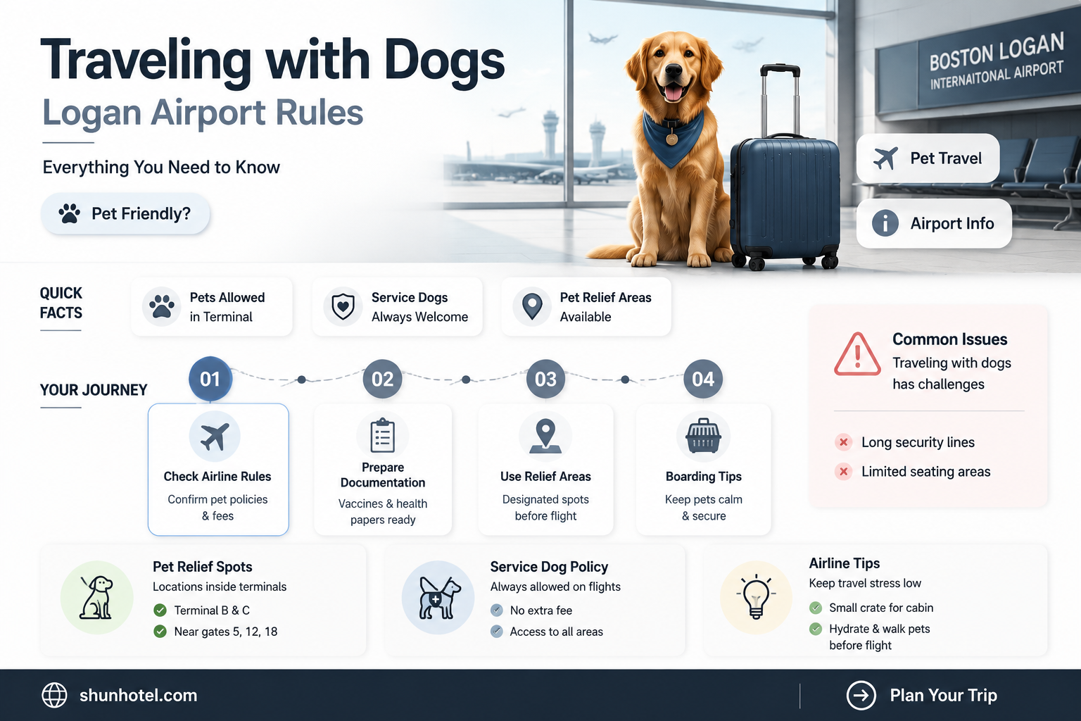 are dogs allowed at logan airport
