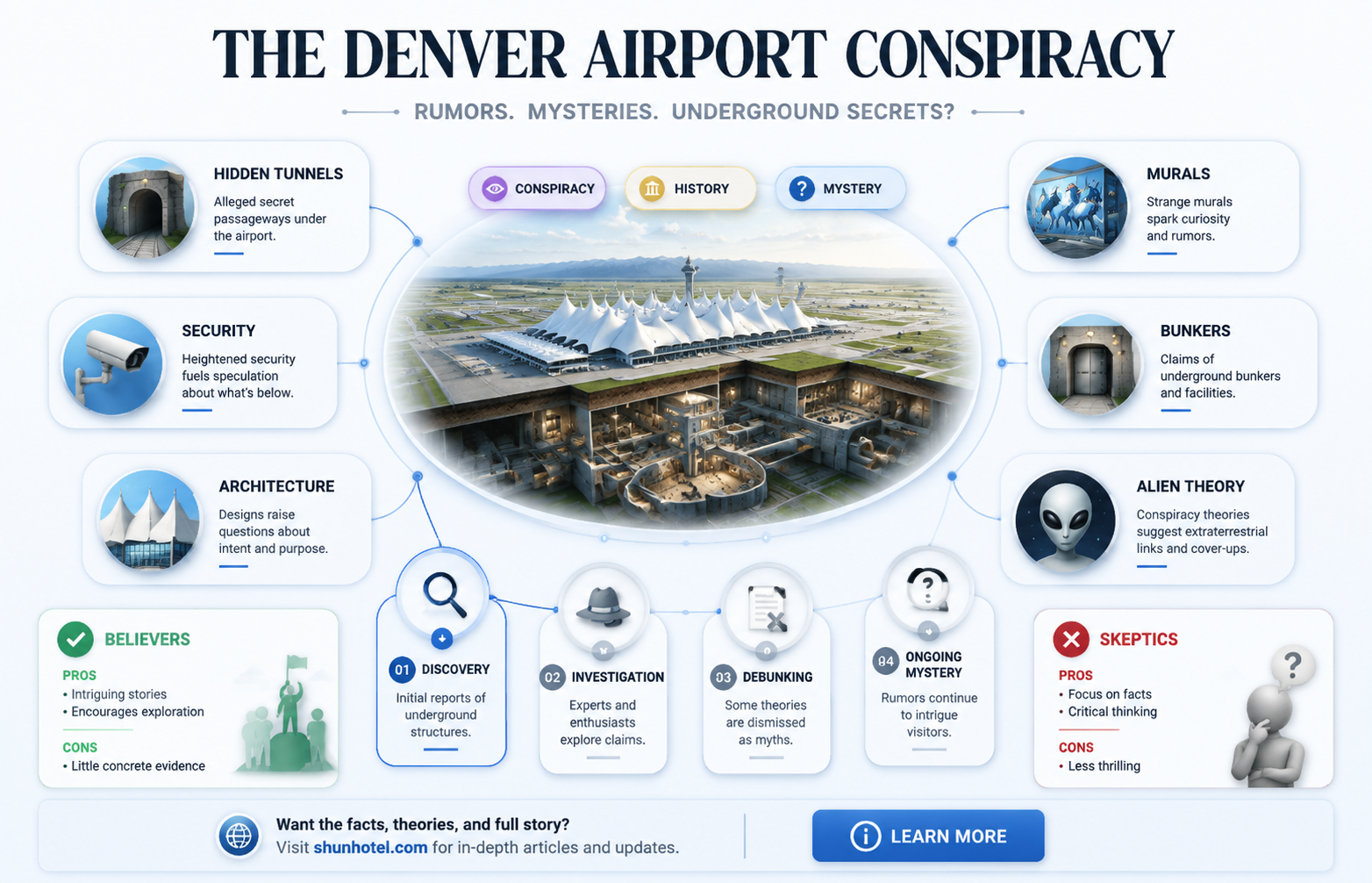 are building buried under denver international airport