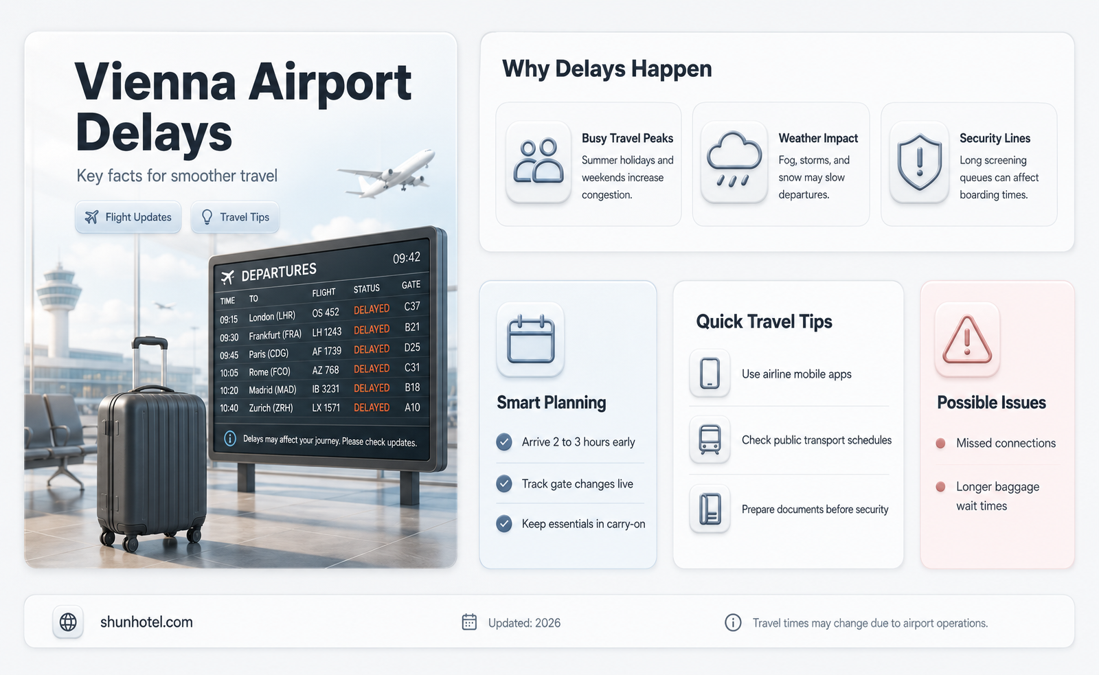 are there delays at vienna airport