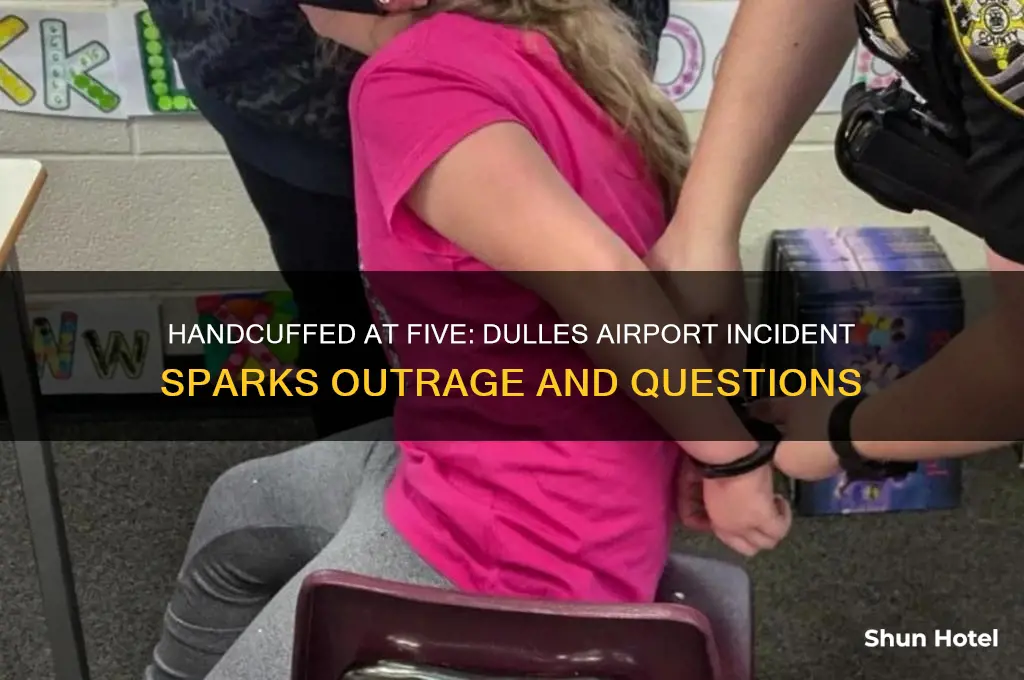 was a 5 year old handcuffed at dulles international airport