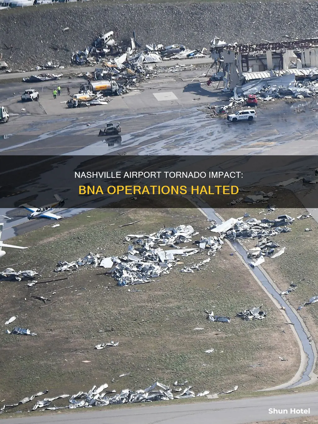 was bna airport affected by tornado