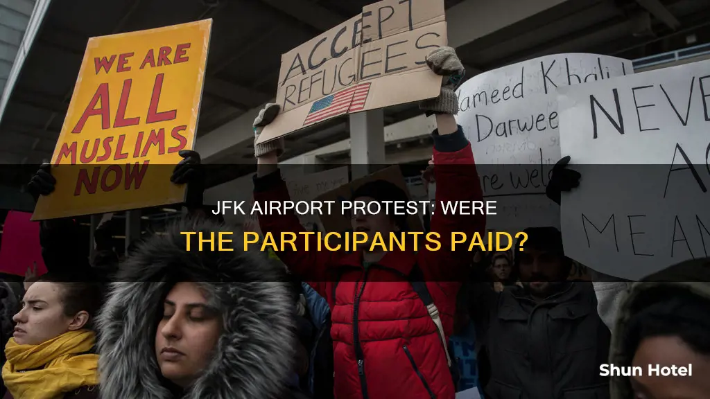was th jfk airport protest paid