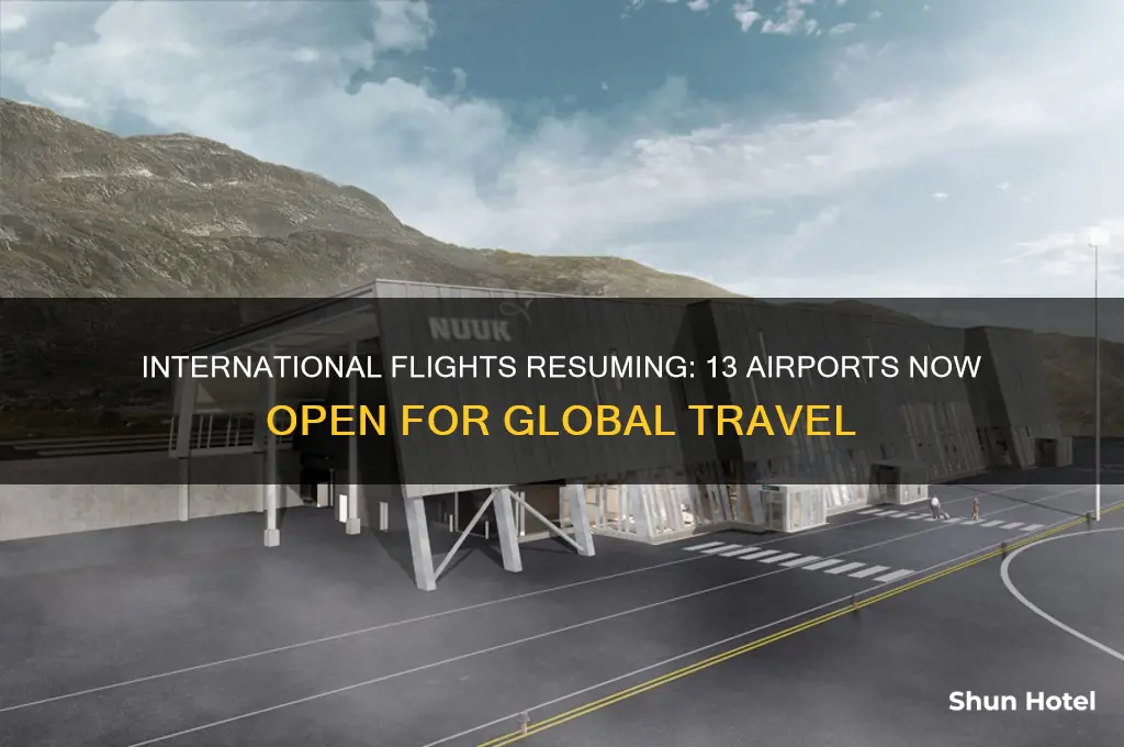 what 13 airports are accepting international flights