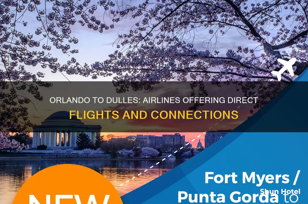 what aiarlines fly from orlando to dulles airport