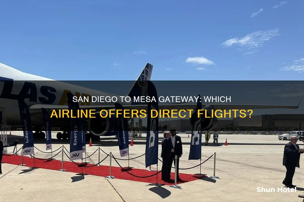 what airline flies from san diego to mesa gateway airport