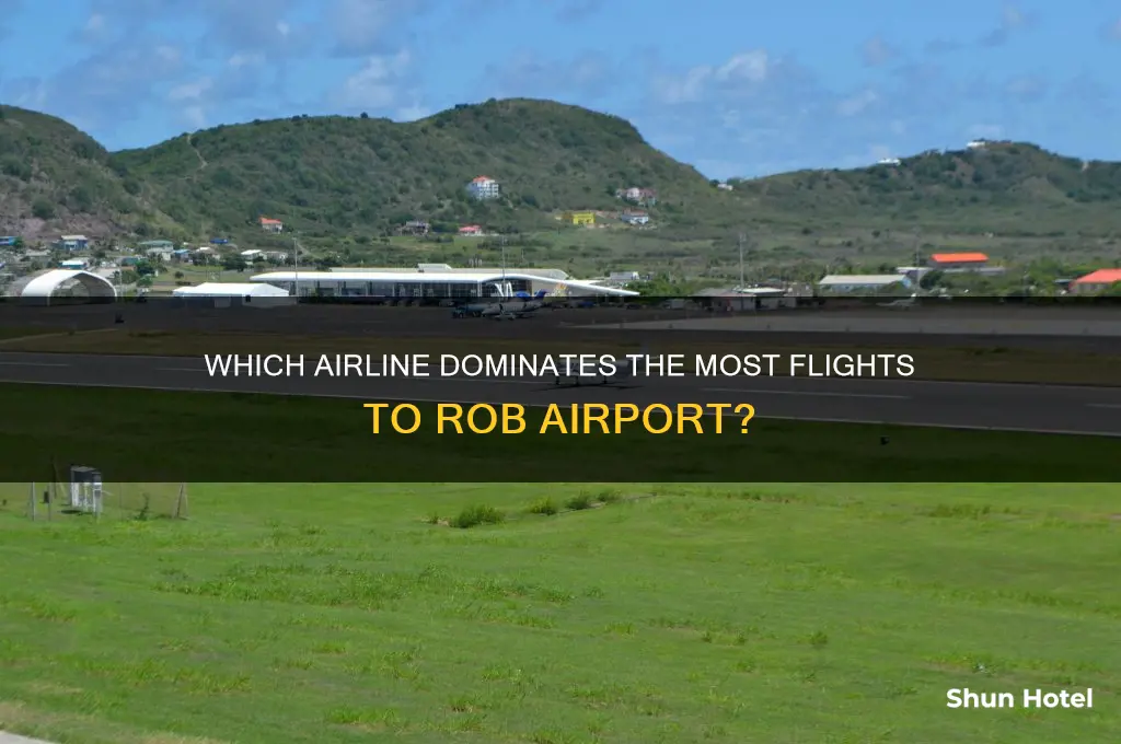 what airline flies the most flights into rob airport