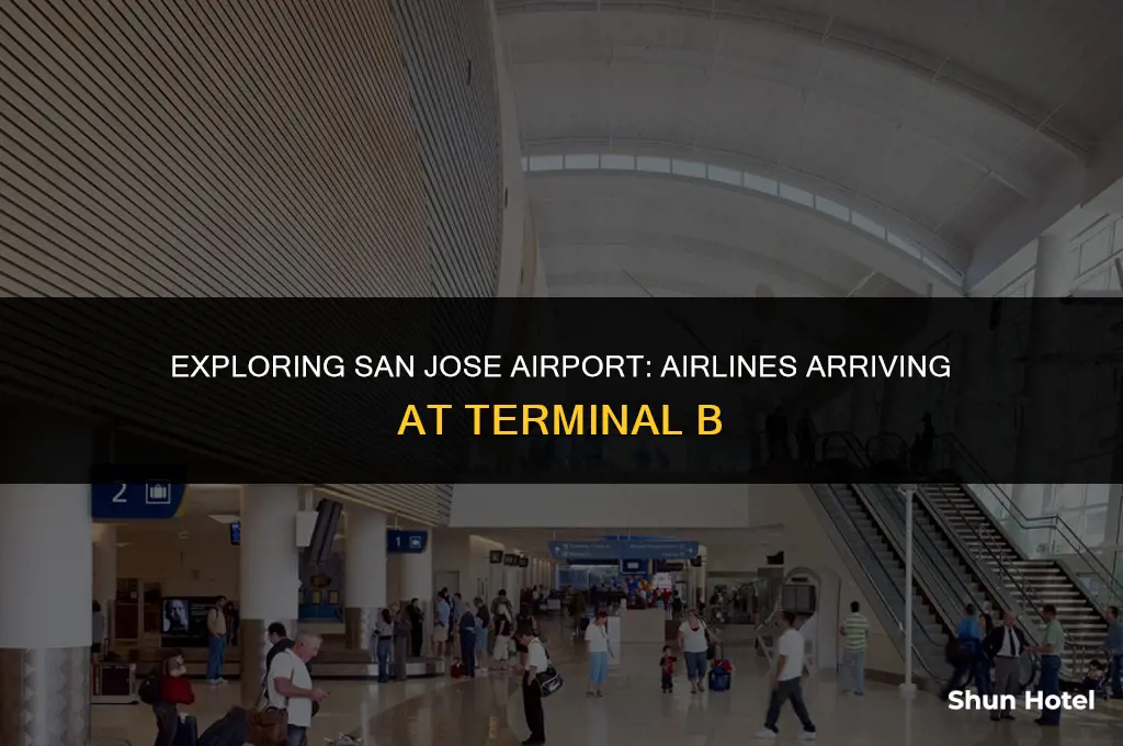 what airlines arrive in terminal b in san jose airport