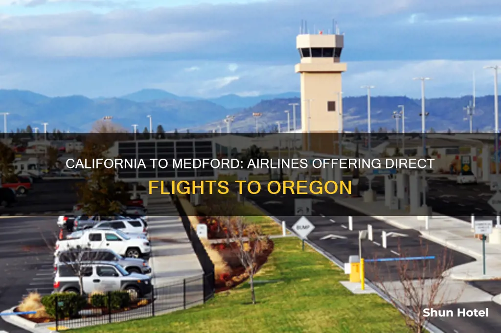 what airlines flies into medford airport from california