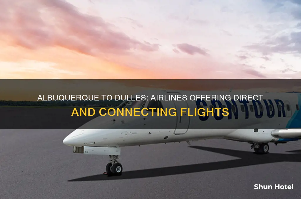 what airlines fly from albuquerque to dulles airport
