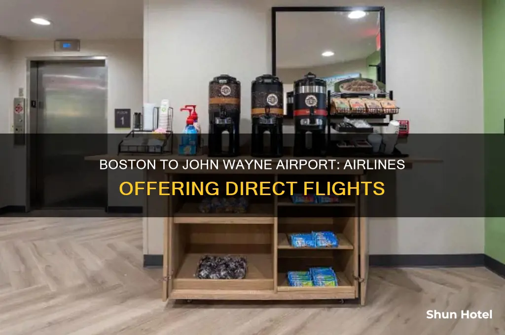 what airlines fly from boston to john wayne airport