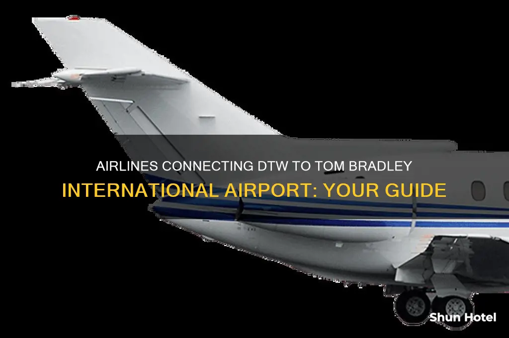 what airlines fly from dtw to tom bradley international airport