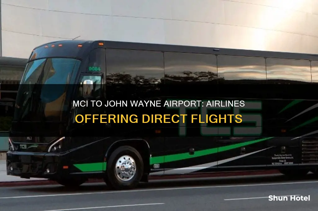 what airlines fly from mci to john wayne airport