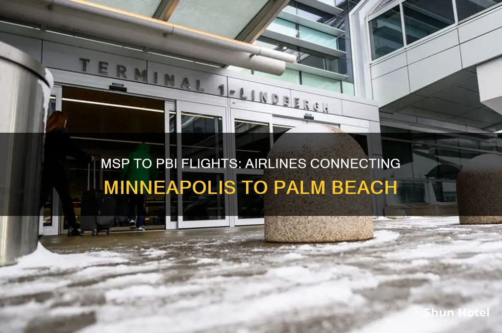 what airlines fly from msp to pbi airport