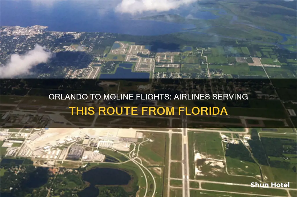 what airlines fly from orlando fl airport to moline il