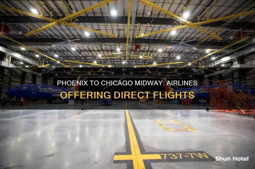 what airlines fly from phoenix to midway airport in chicago