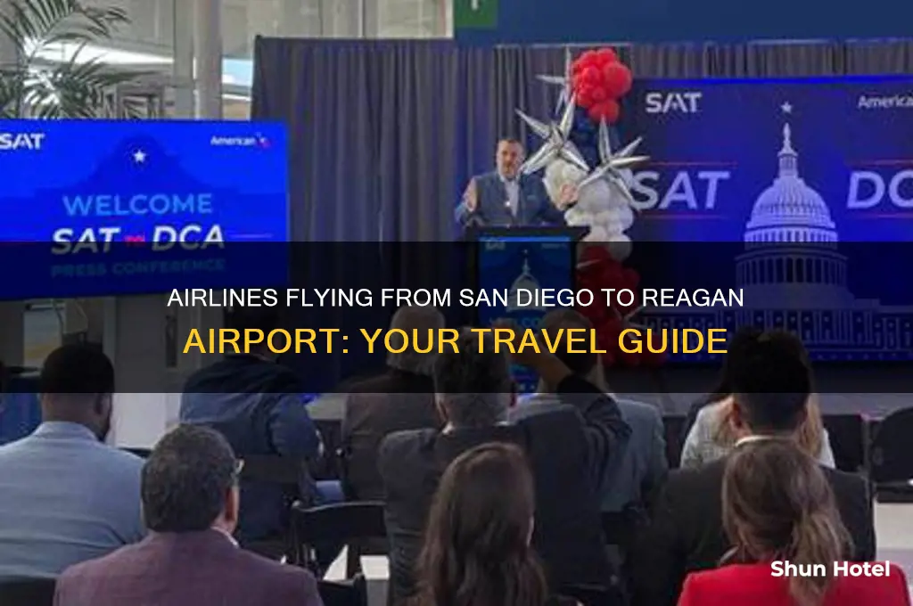 what airlines fly from san diego to reagan airport