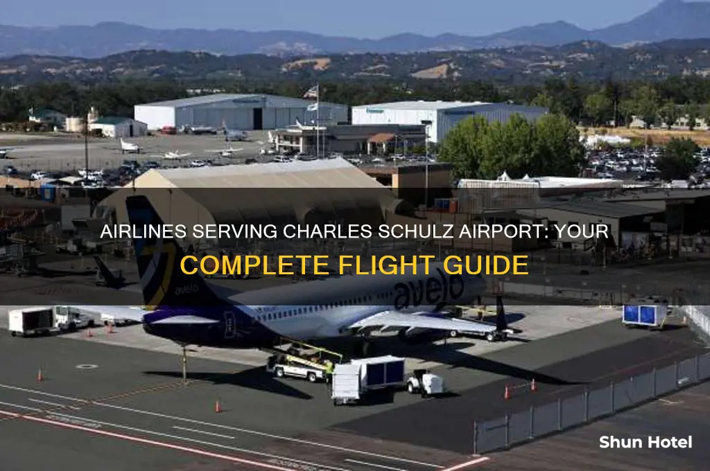 what airlines fly into charles schulz airport
