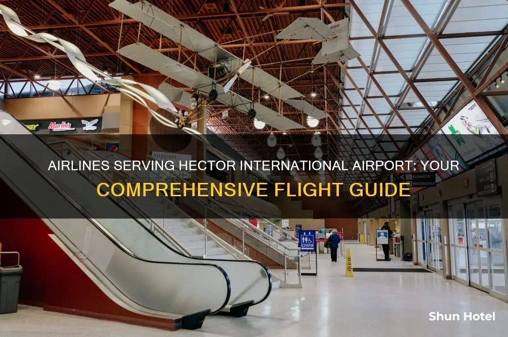 what airlines fly into hector international airport