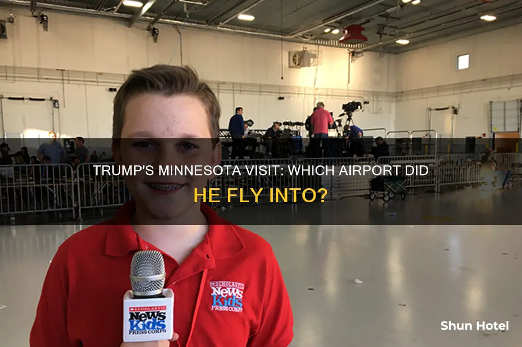what airport did trump fly into in mn