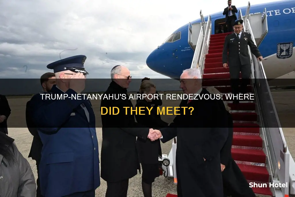 what airport did trump meet netanyahu