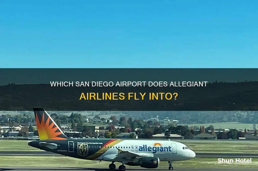 what airport does alligient fly into san diego