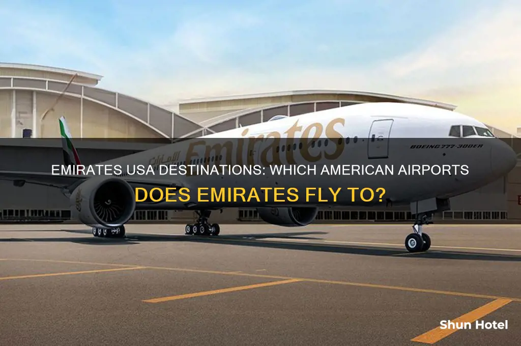what airport does emirates fly into in usa
