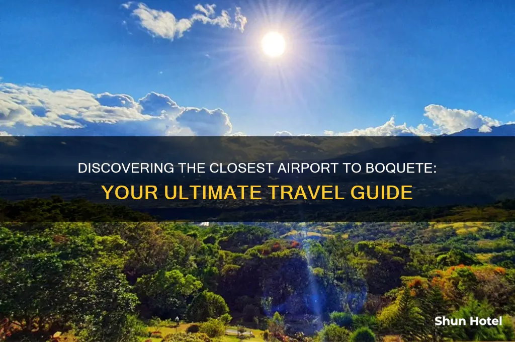 what airport flies into boquet