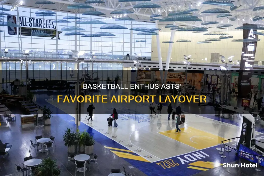 what airport has a basketball court
