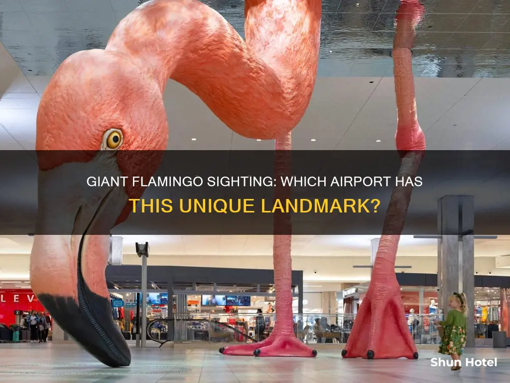 what airport has a giant flamingo