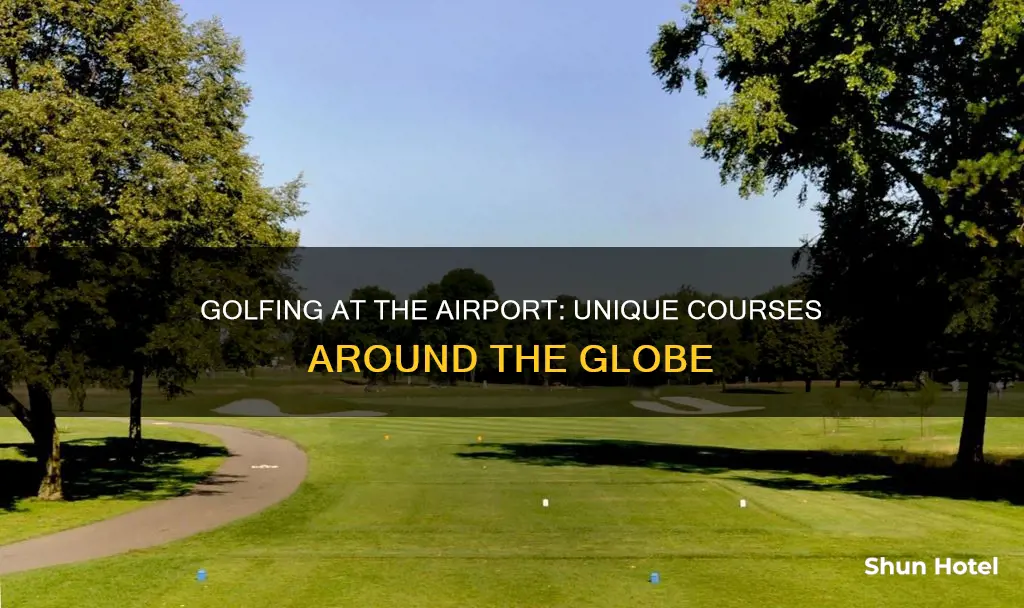 what airport has a golf course