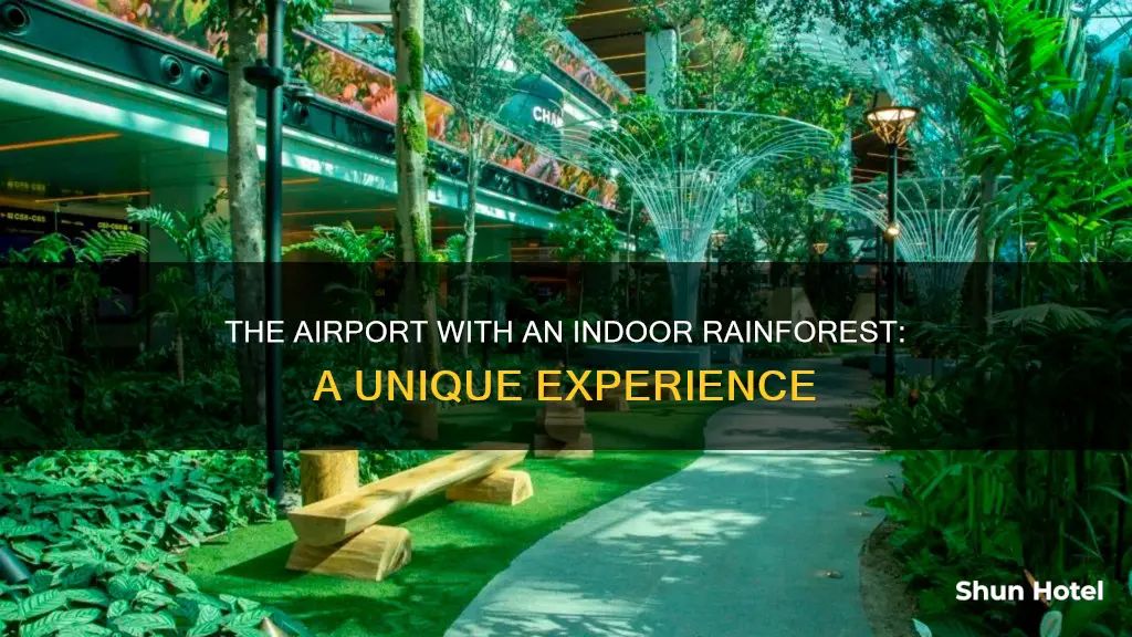 what airport has an indoor rainforest