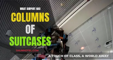 The Airport with a Unique Suitcase Column Display