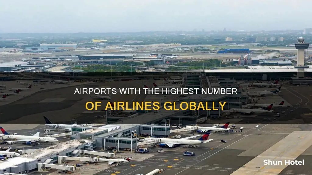what airport has the most airlines