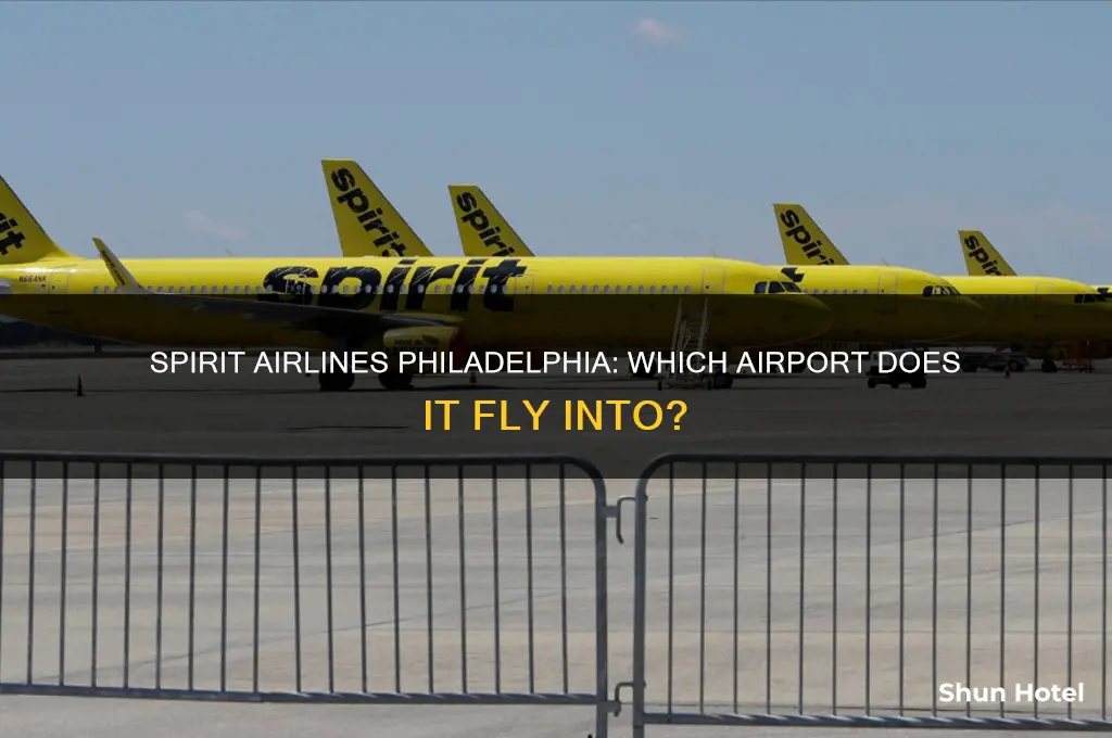 what airport in philadelphia does spirit airlines fly into to