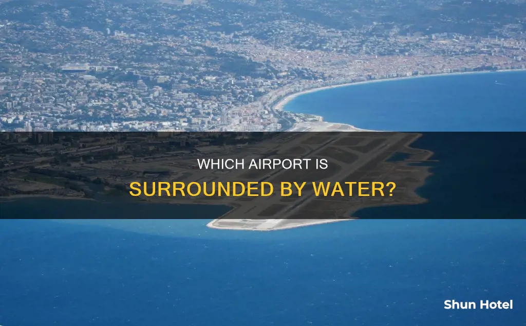 what airport is surrounded by water