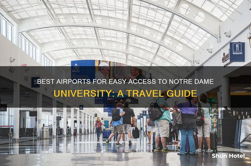 what airport to get to notre dame university