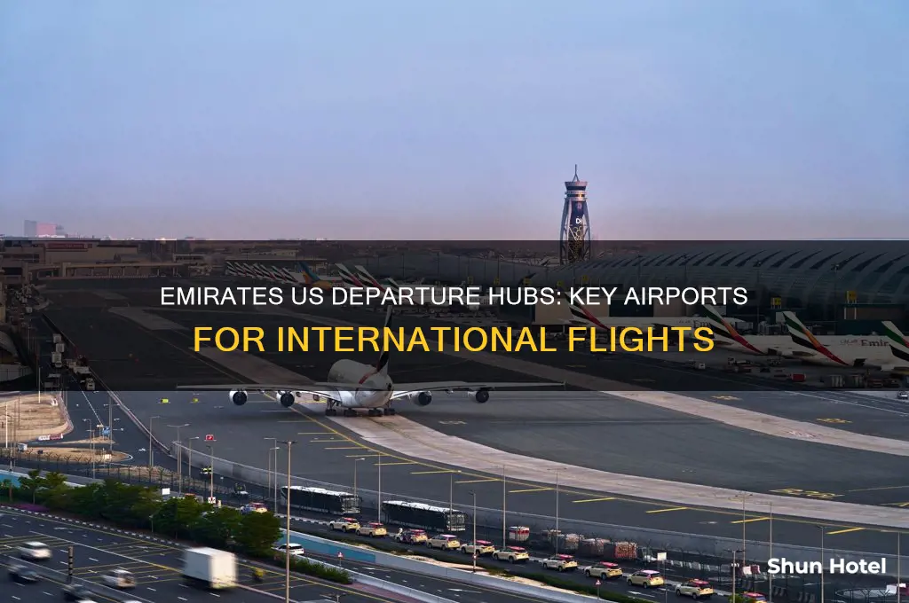 what airports does emirates fly out of in us