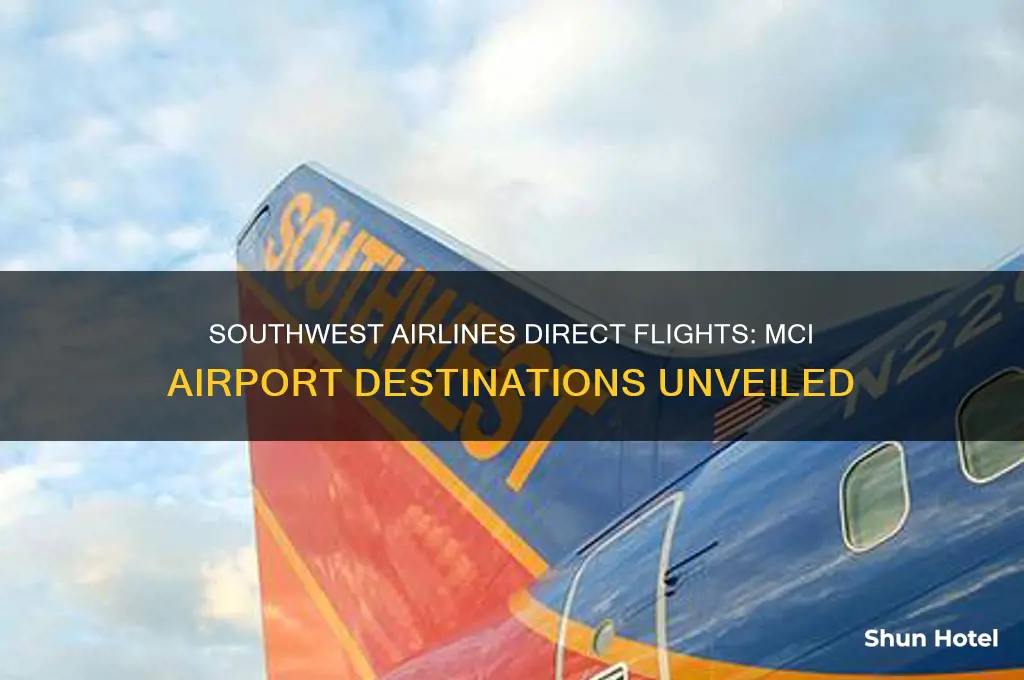 what airports does southwest fly direct from mci
