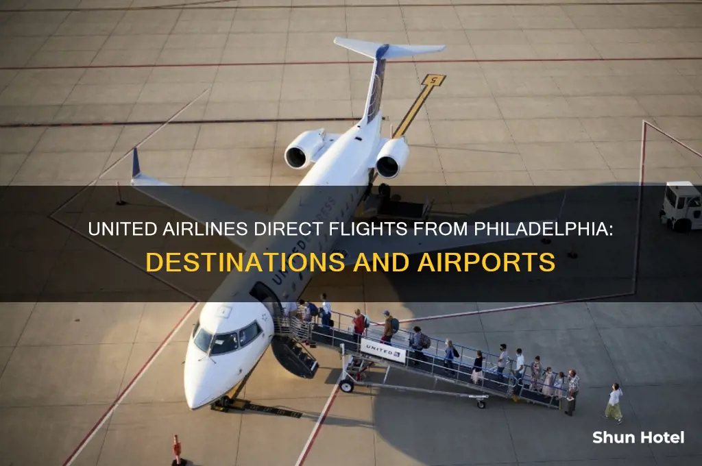 what airports does united fly direct to from philadelphia