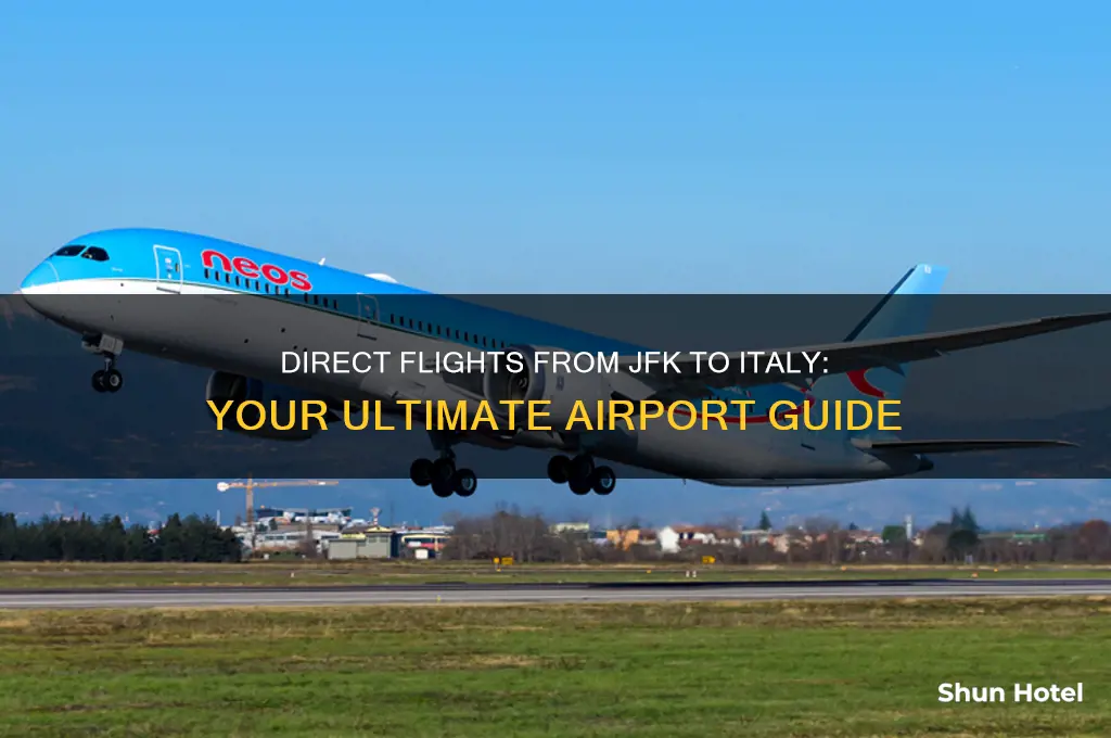 what airports fly direct from jfk to italy