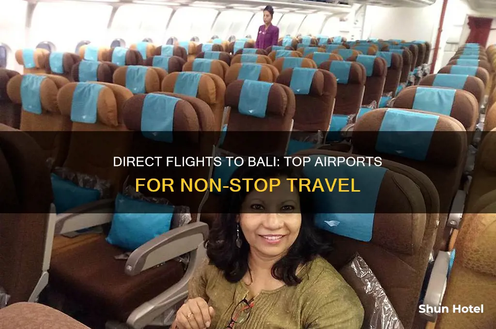what airports fly direct to bali